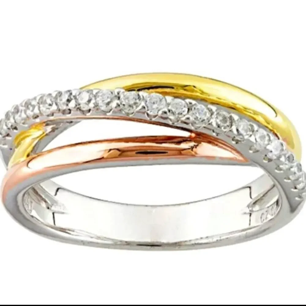 Diamond Cocktail Ring 18K Gold on 925 Sterling Silver